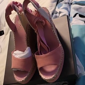 Pretty pink vince camuto espadrille wedge